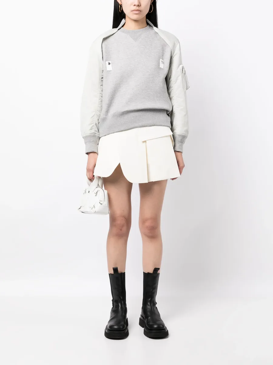 pleated A-line short shorts 4