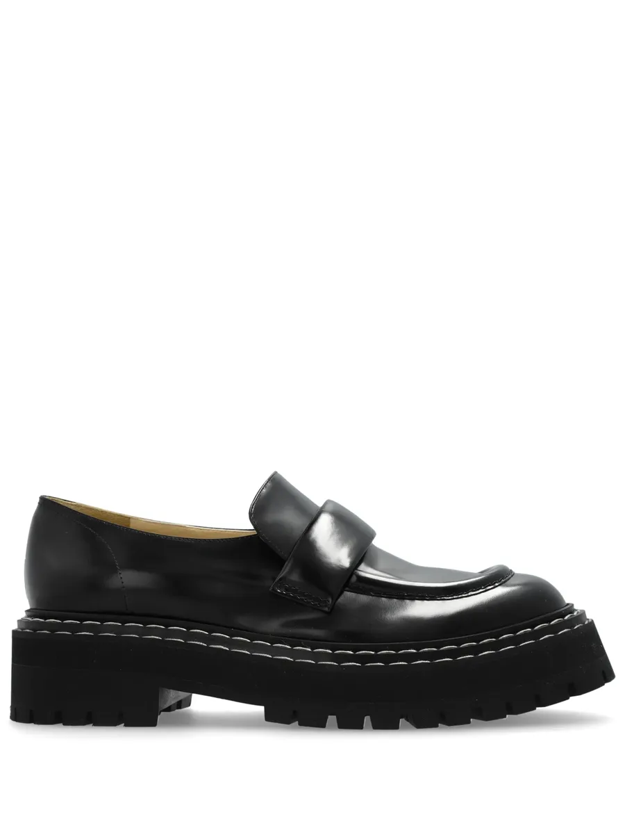 lug-sole leather loafers 1