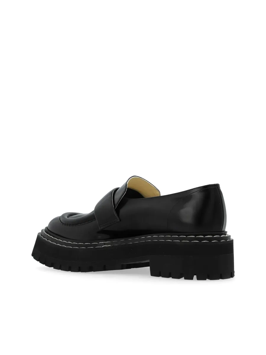 lug-sole leather loafers 10