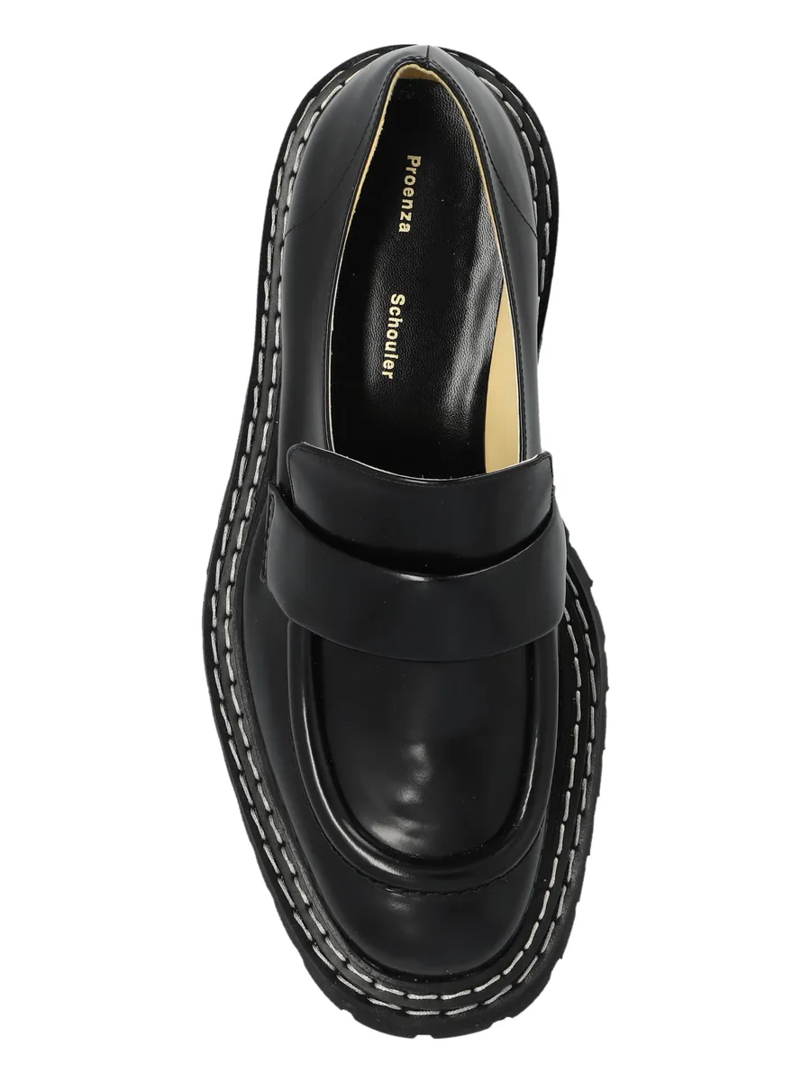 lug-sole leather loafers 11