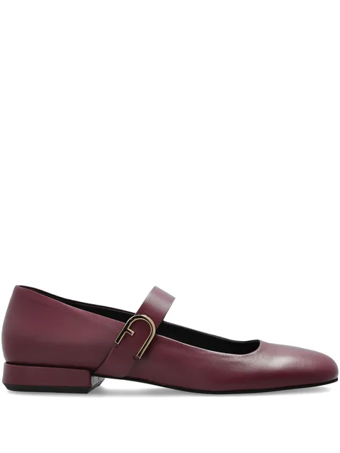 buckle-strap ballerina shoes