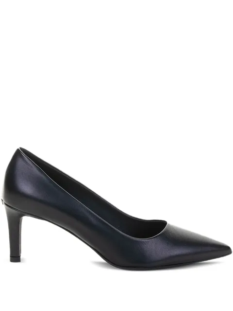 pointed-toe leather pumps