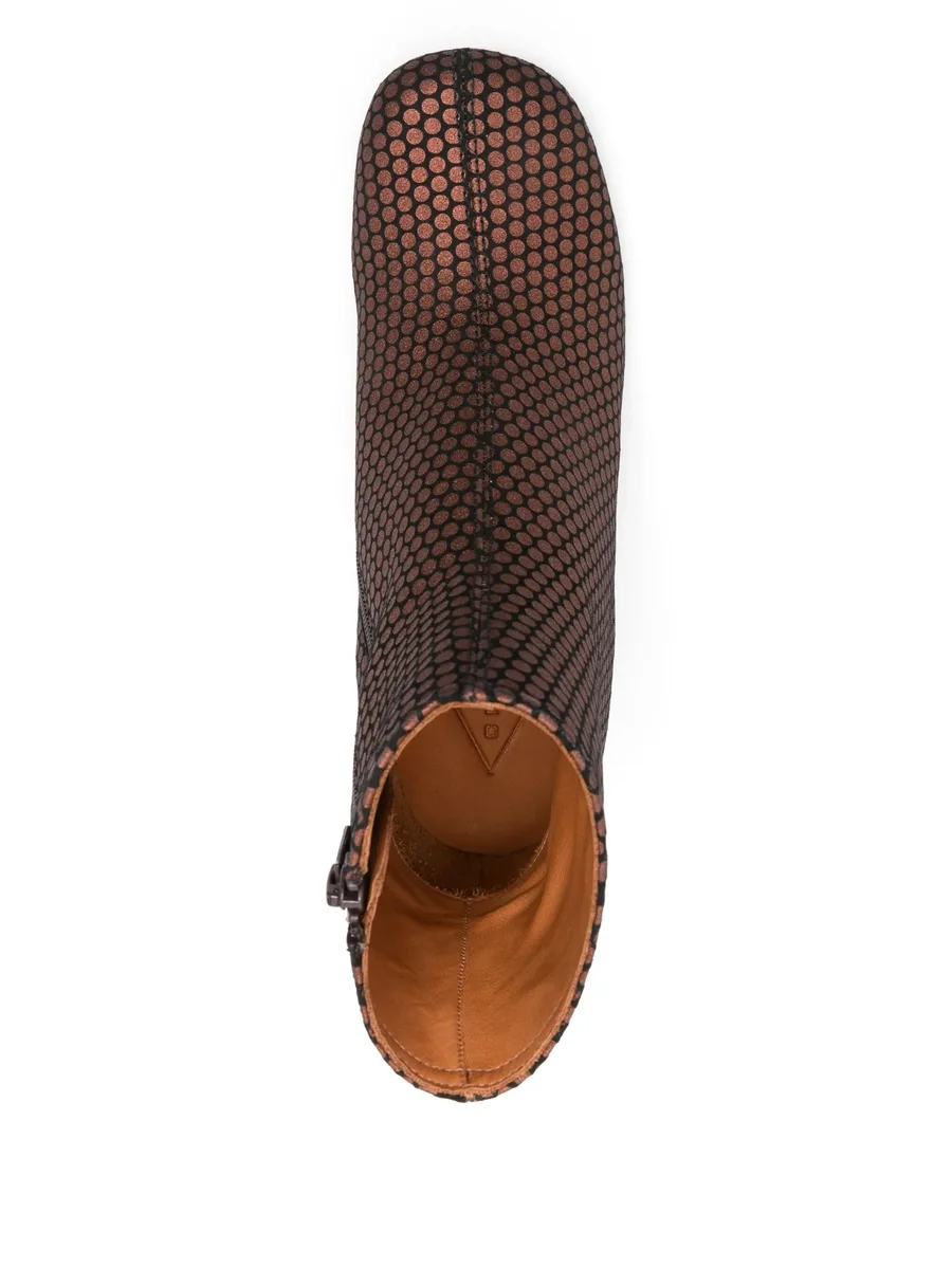 60mm perforated leather block-heel boots 7