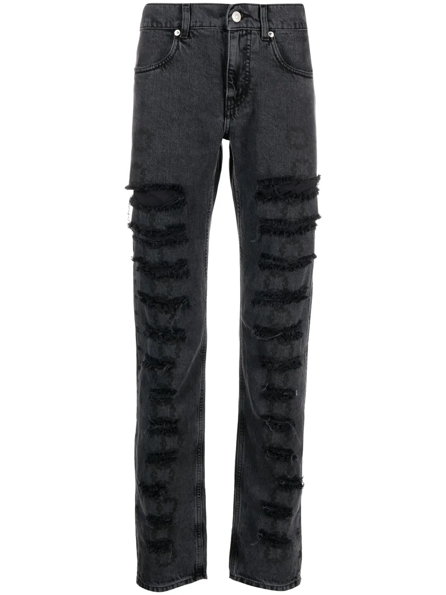distressed-effect skinny jeans 2