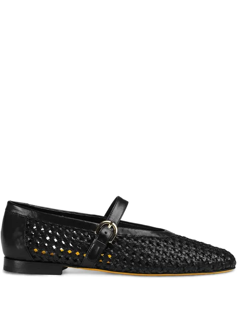 leather ballerina shoes