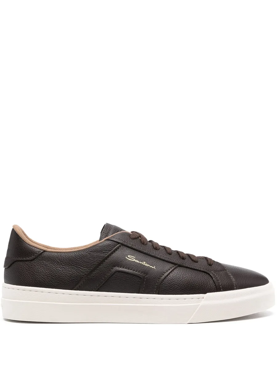 lace-up leather sneakers 1