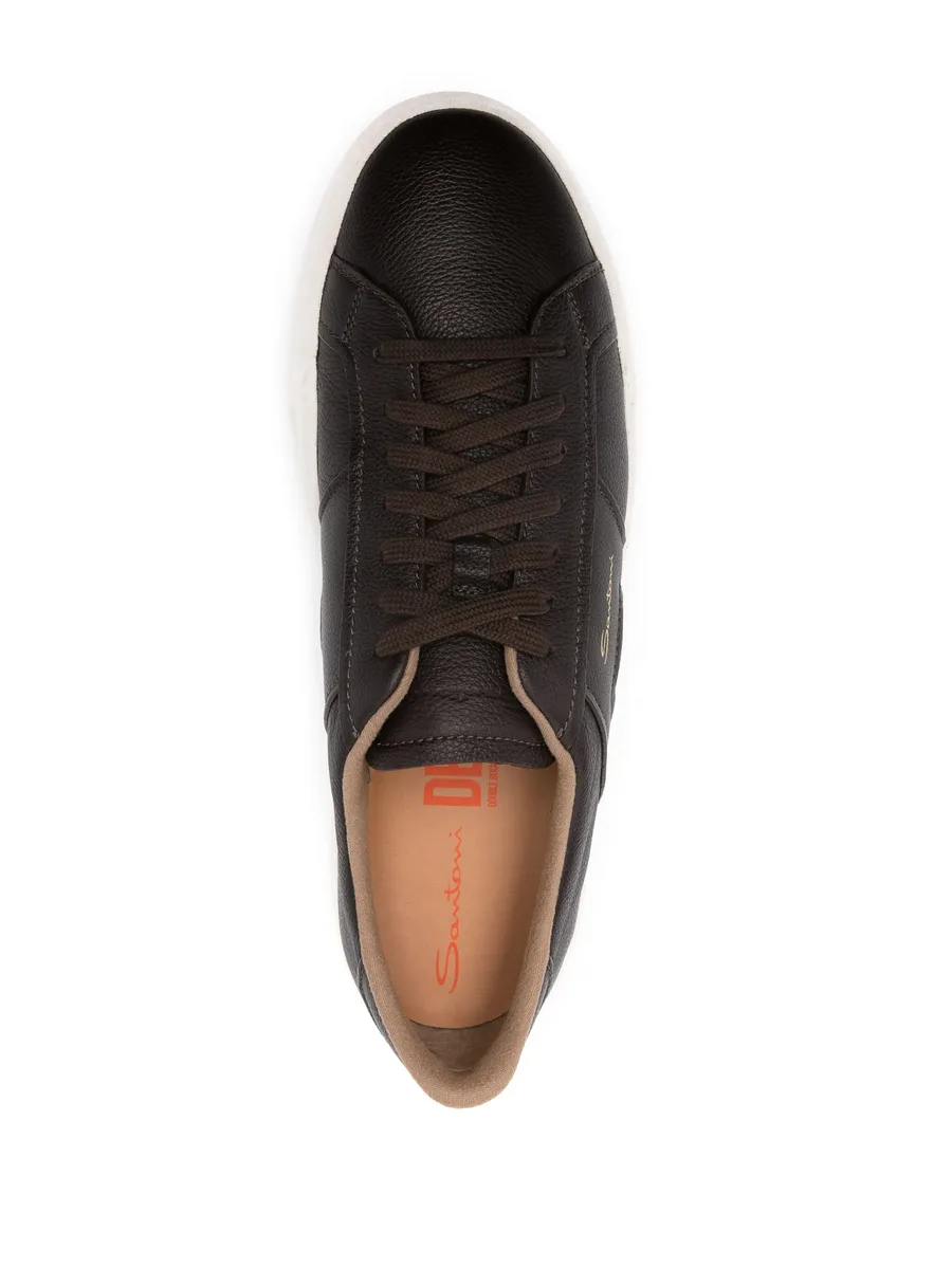 lace-up leather sneakers 8