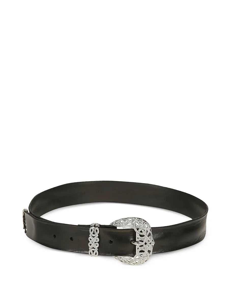 crystal-embellished leather belt 2