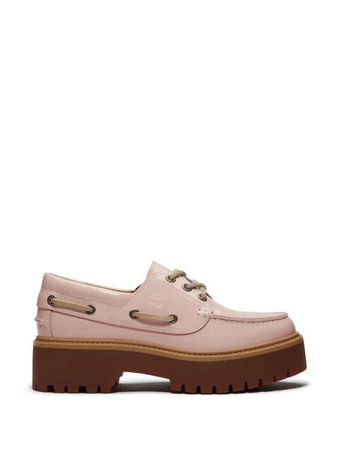 Stone Street patent leather boat loafers