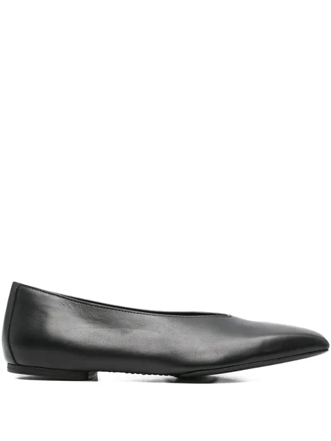 leather ballet flats