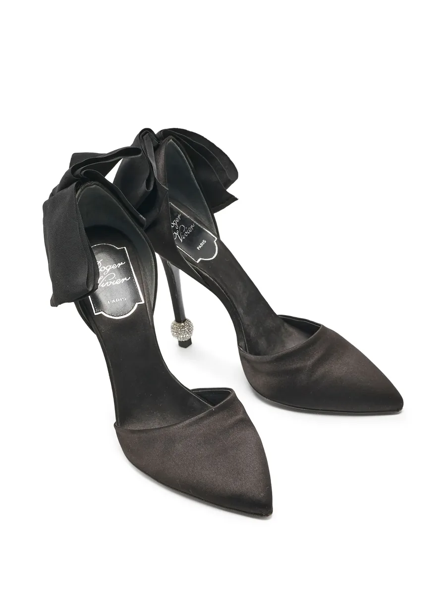 pre-owned 110mm bow-detailed stiletto pumps 4