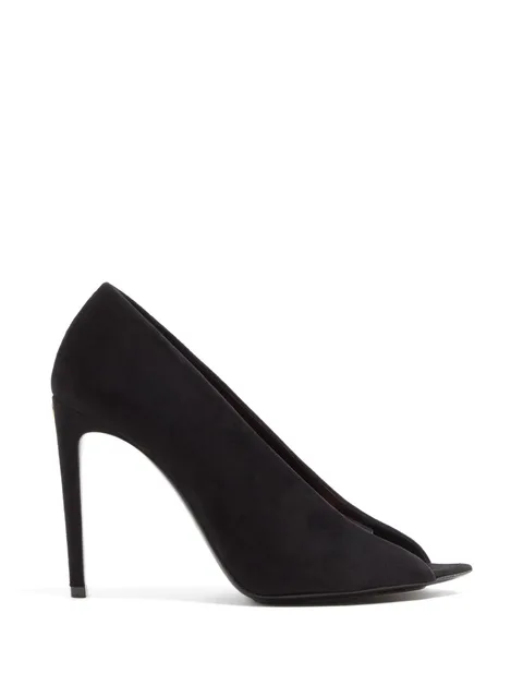 open toe Révélé suede pumps 105mm