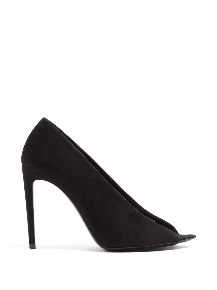 open toe Révélé suede pumps 105mm 1