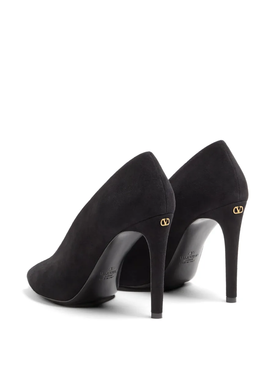 open toe Révélé suede pumps 105mm 5