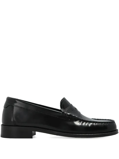 black loafers