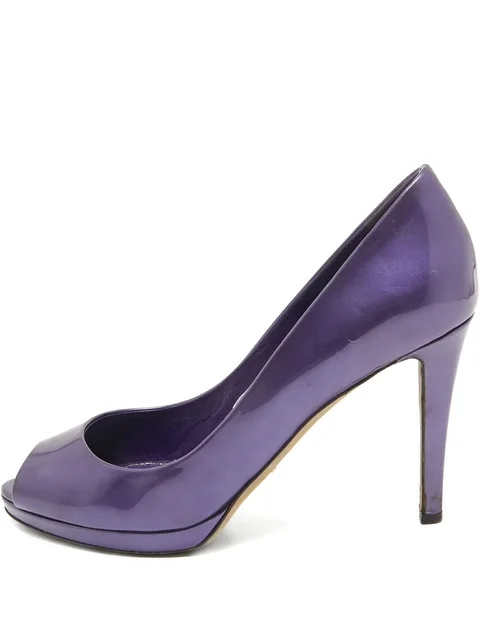 pre-owned 105mm patent-finish pumps