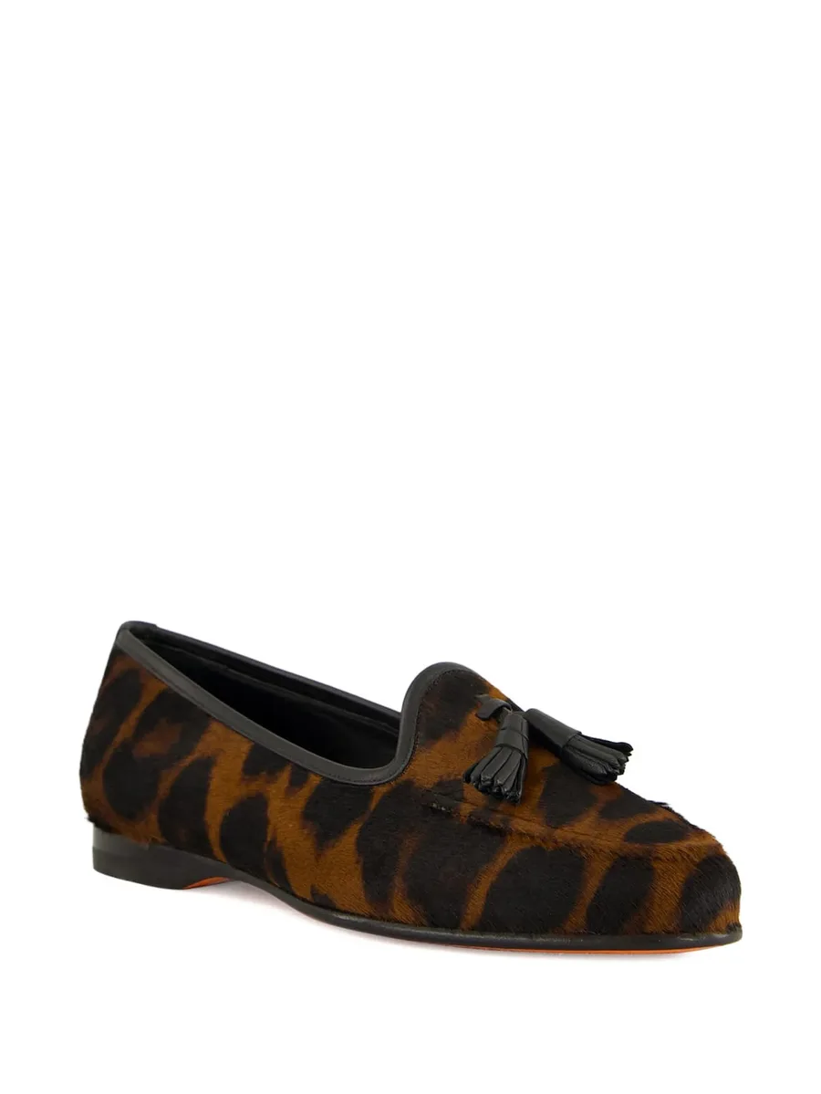 leopard-print tassel loafers 9