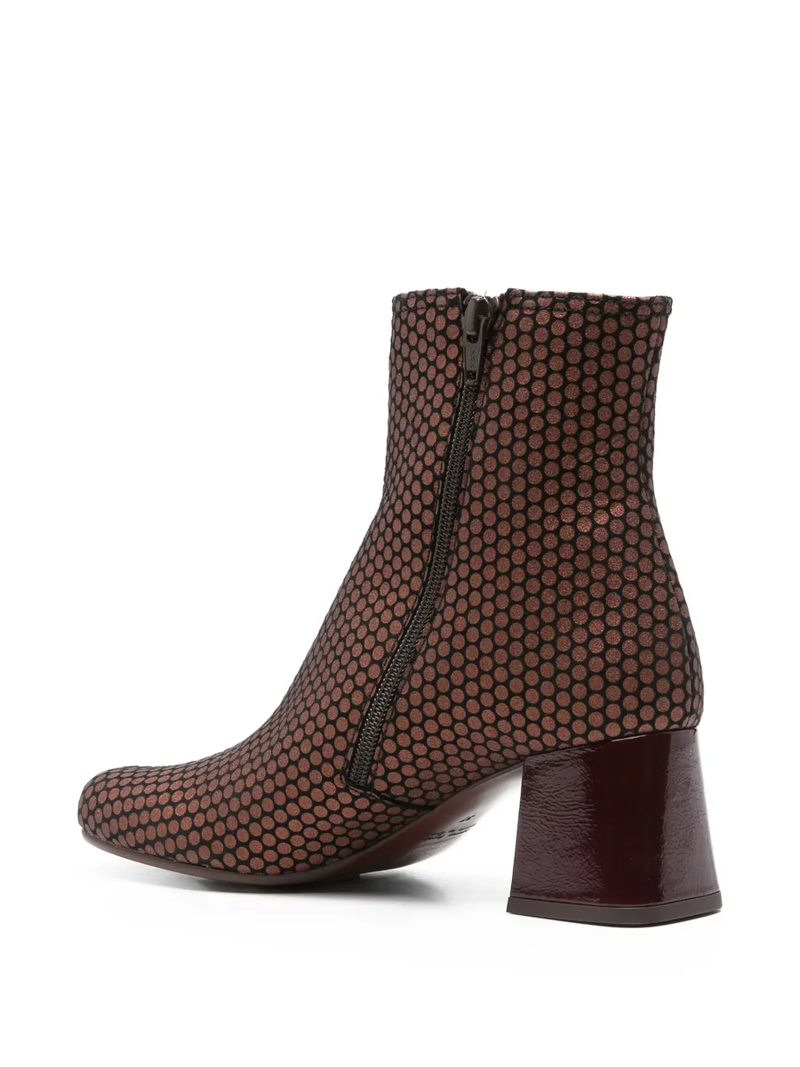 60mm perforated leather block-heel boots 6