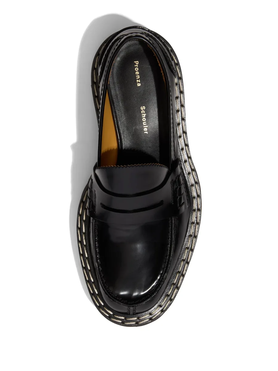 lug-sole leather loafers 8