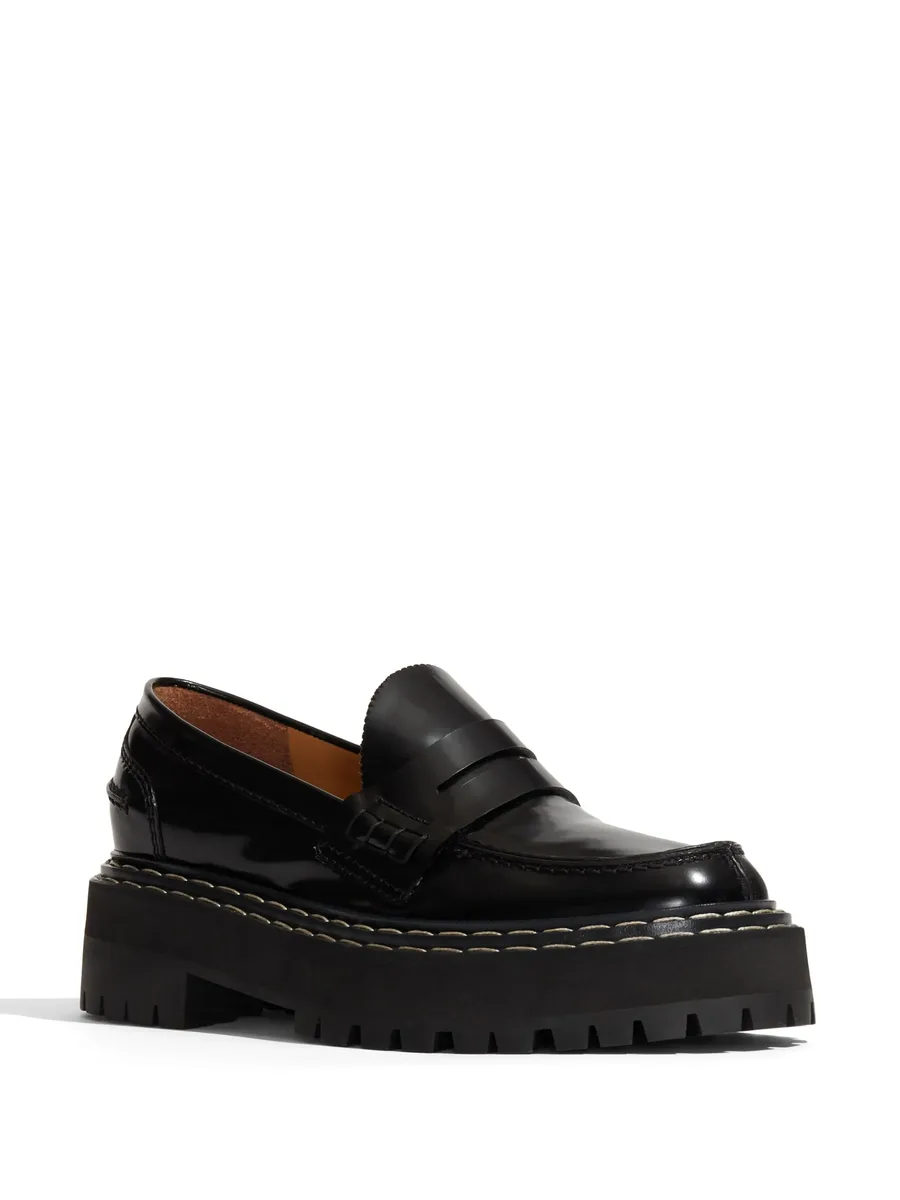 lug-sole leather loafers 3