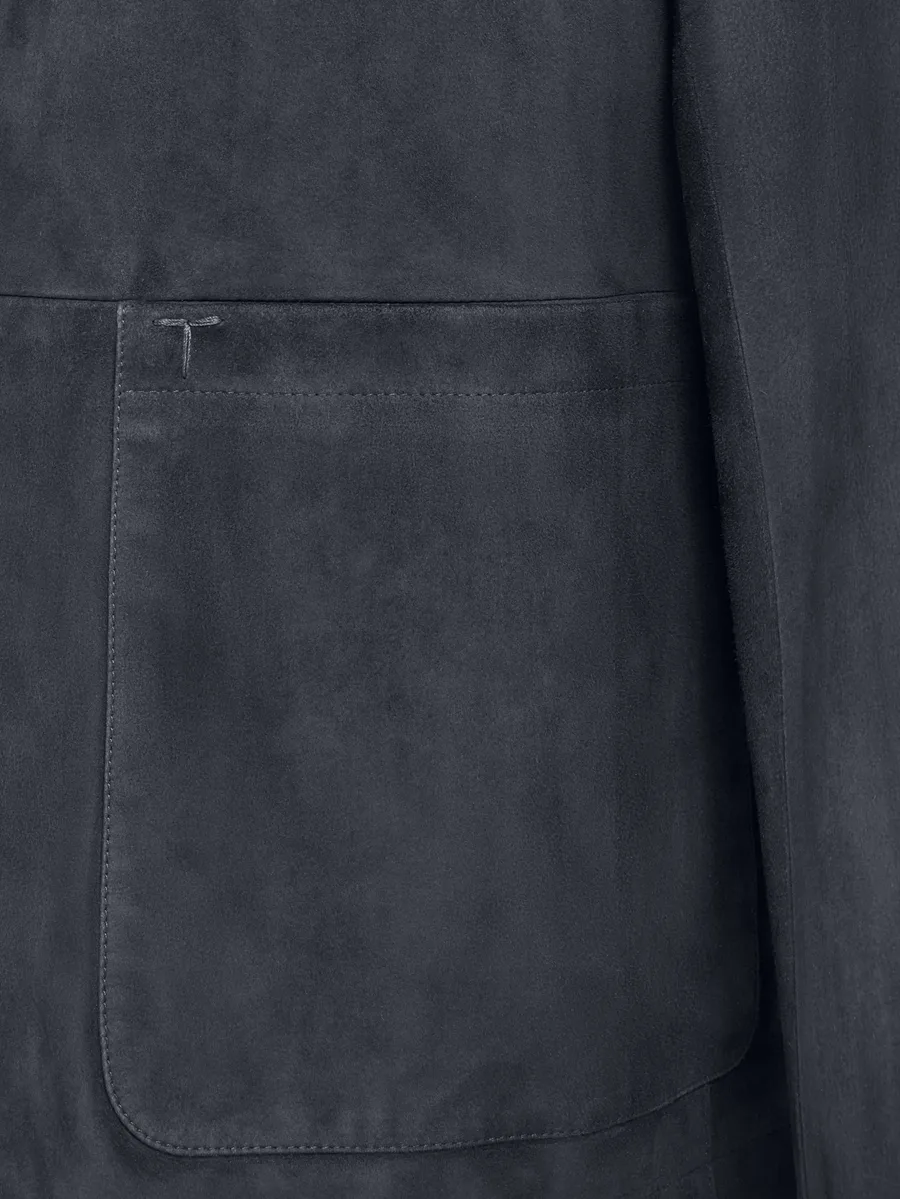 buttoned suede jacket 10