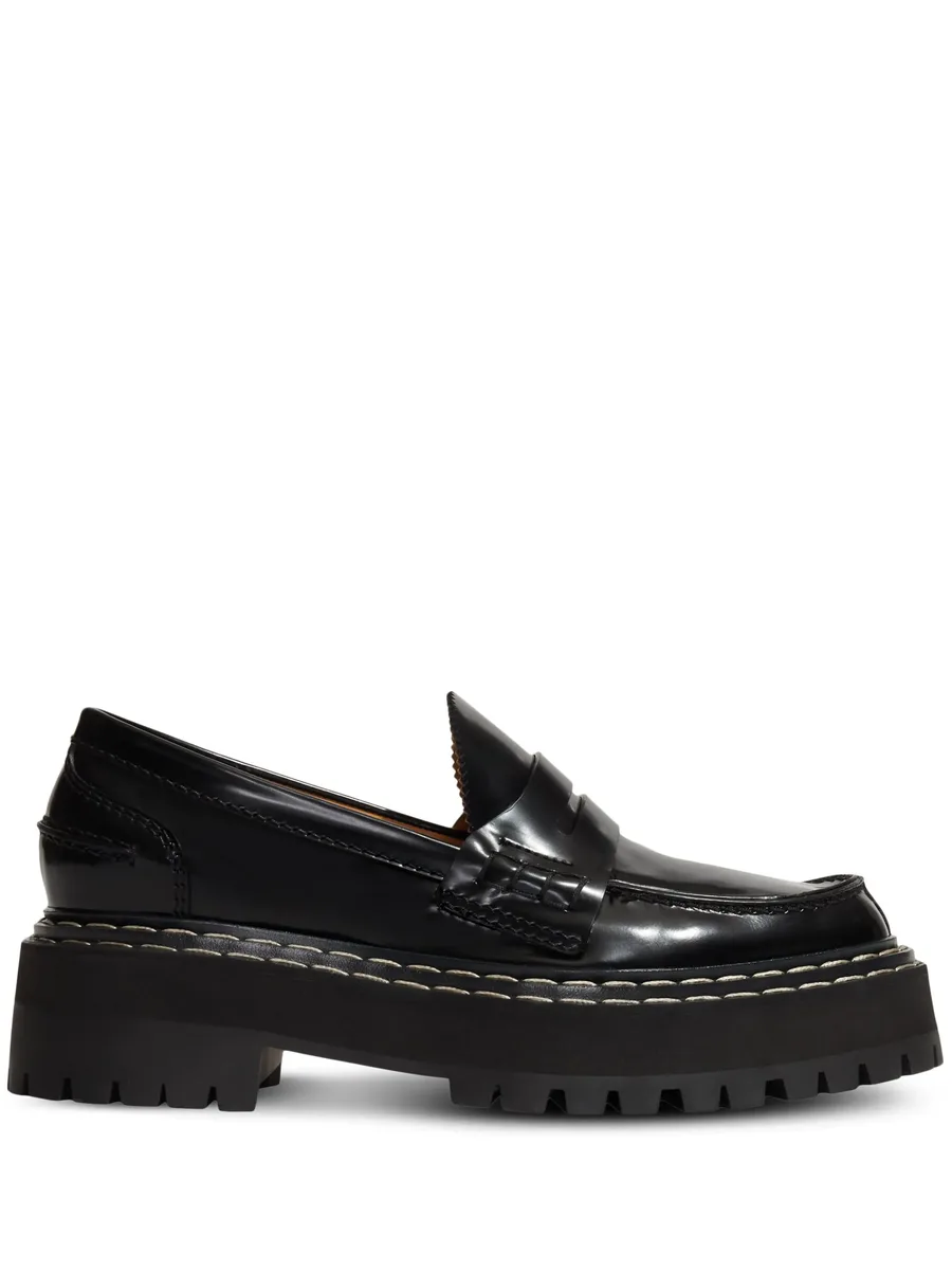 lug-sole leather loafers 2