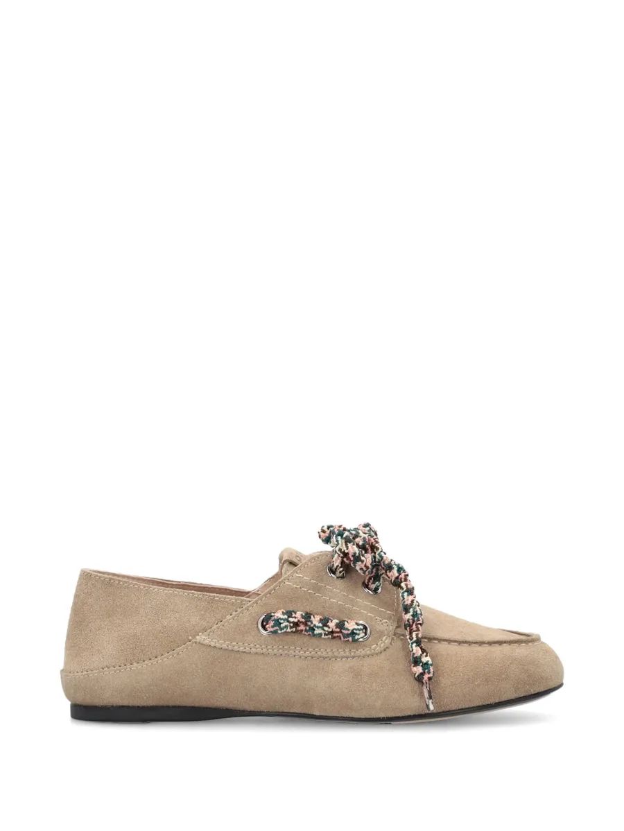 woven lace-up loafers 1