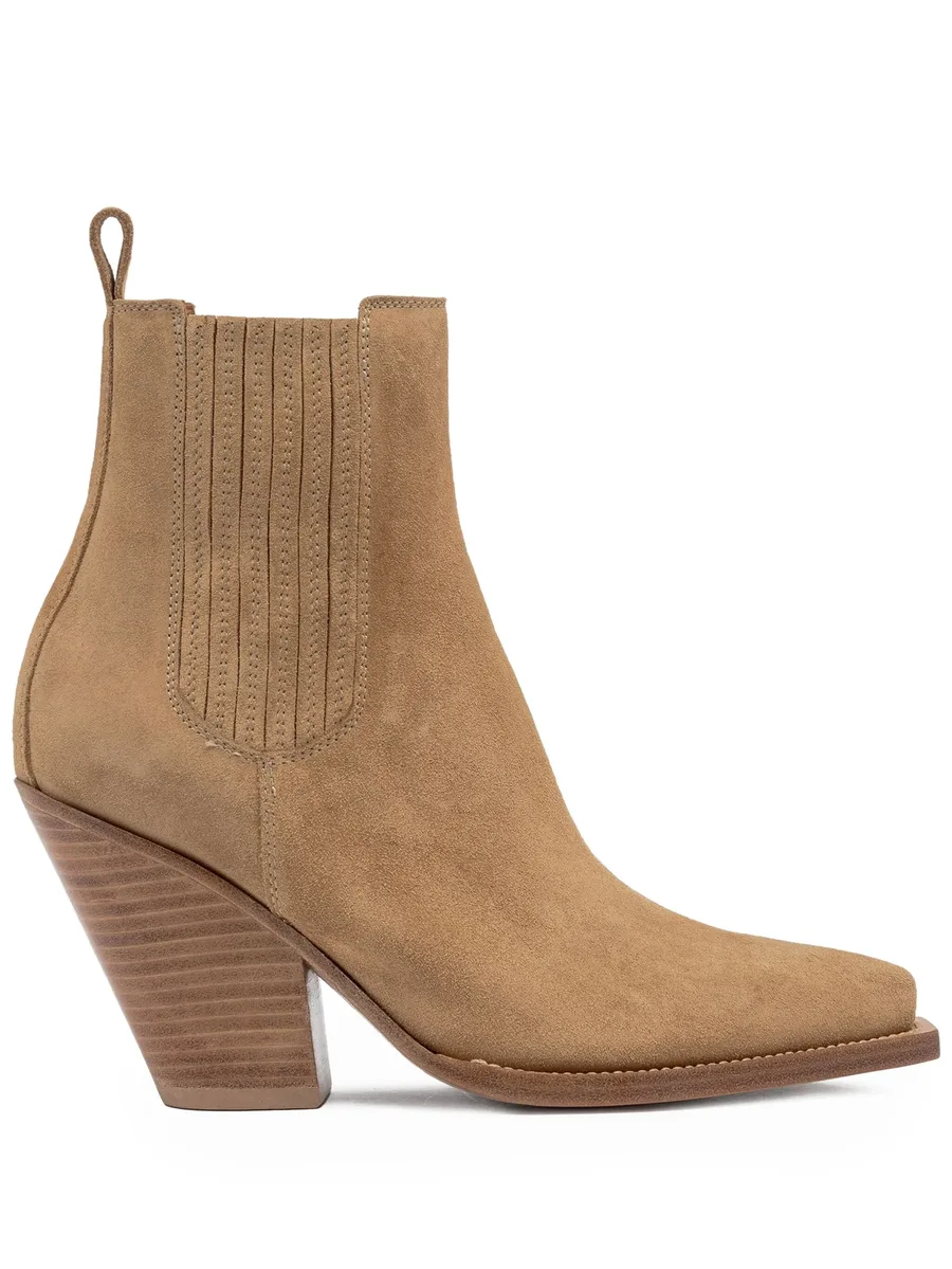 suede pointed-toe boots 1