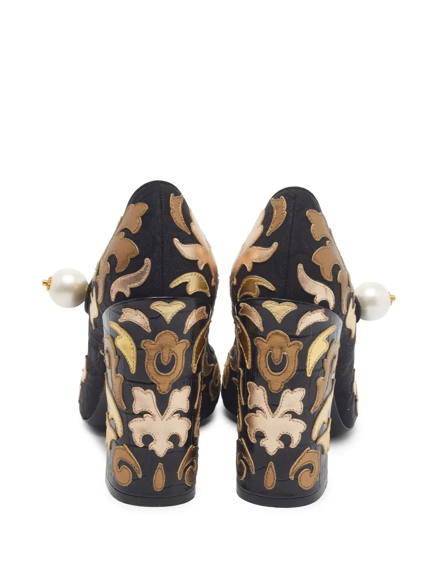 Vally brocade-pattern pumps 5