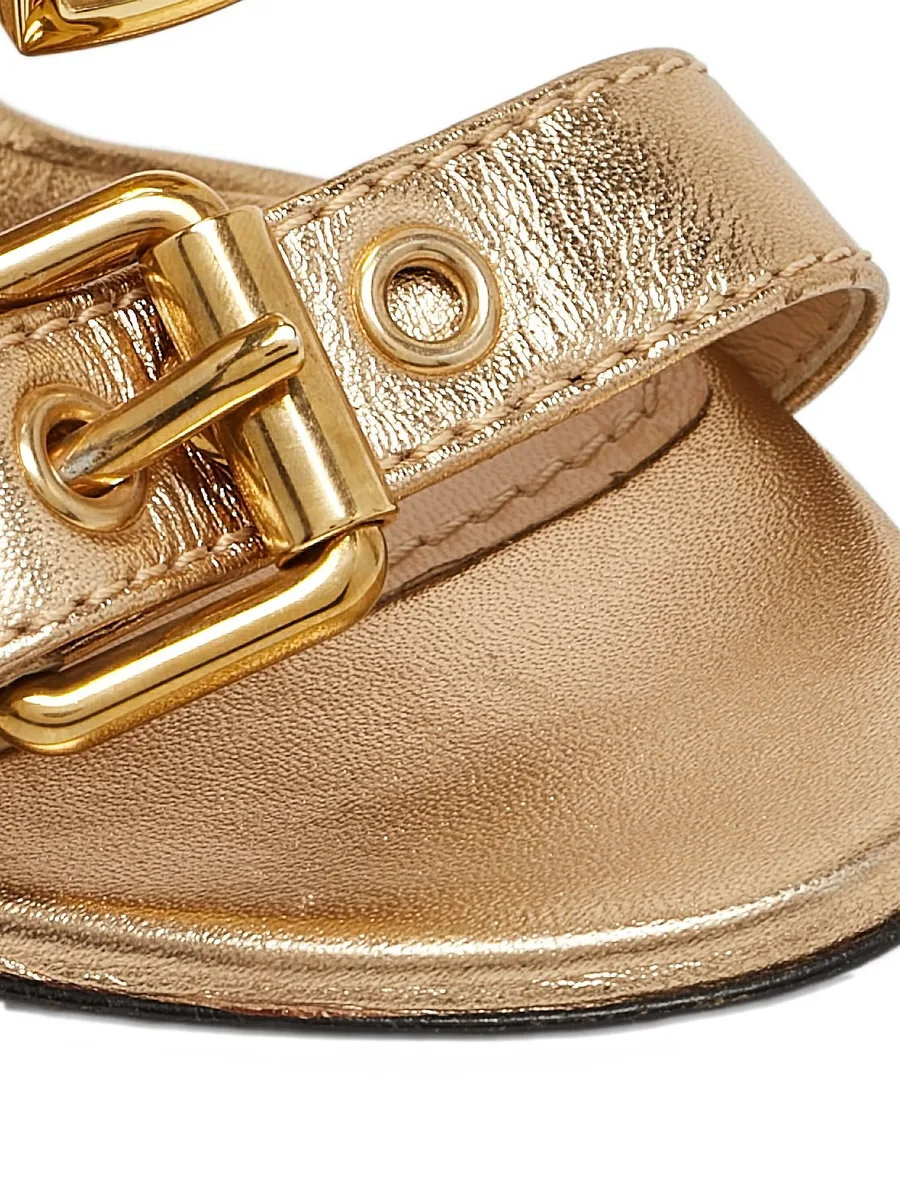 110mm decorative-zip sandals 10