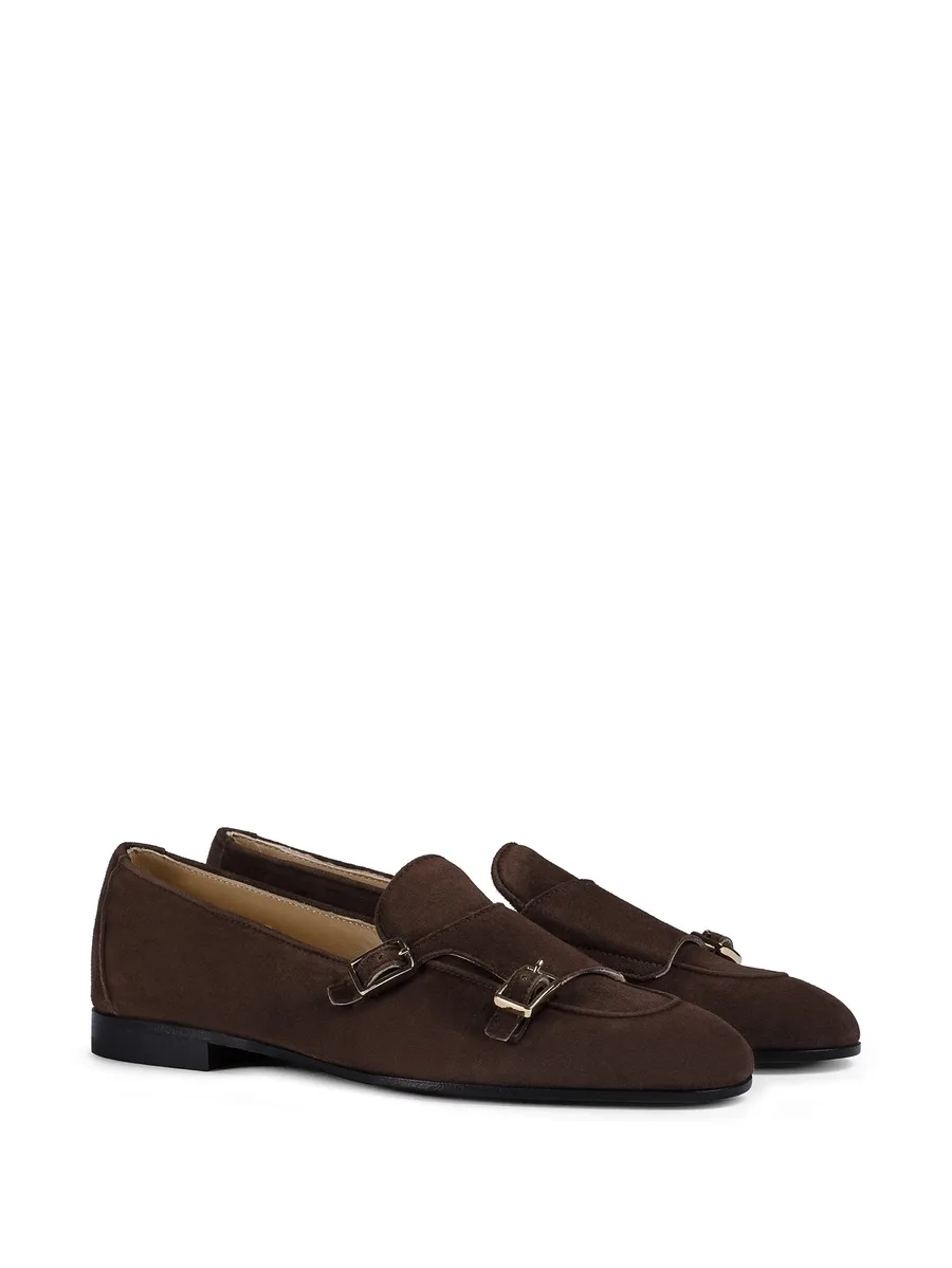 suede double-buckle loafers 3