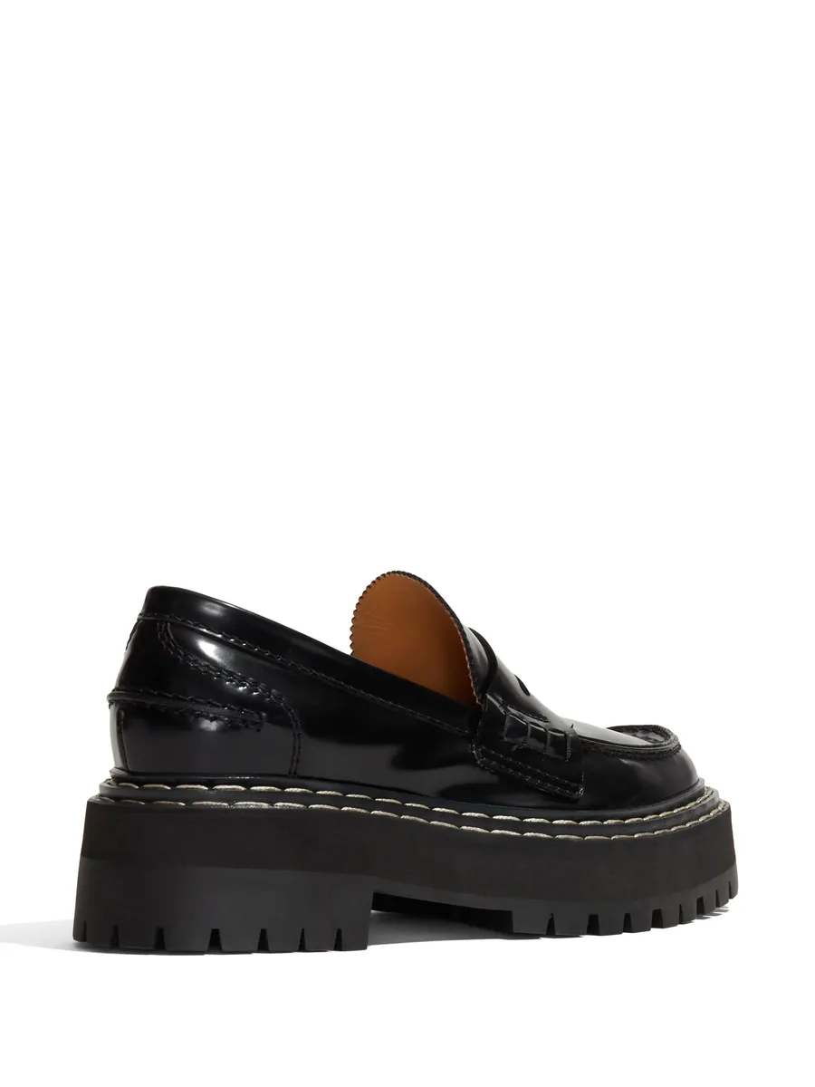 lug-sole leather loafers 6