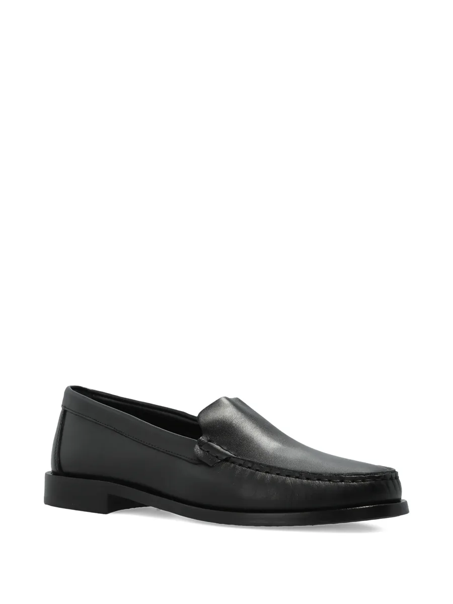 block-heel leather loafers 4