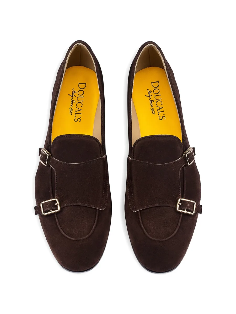 suede double-buckle loafers 5