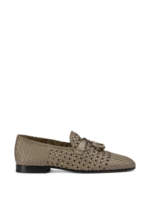 openwork tassel loafers
