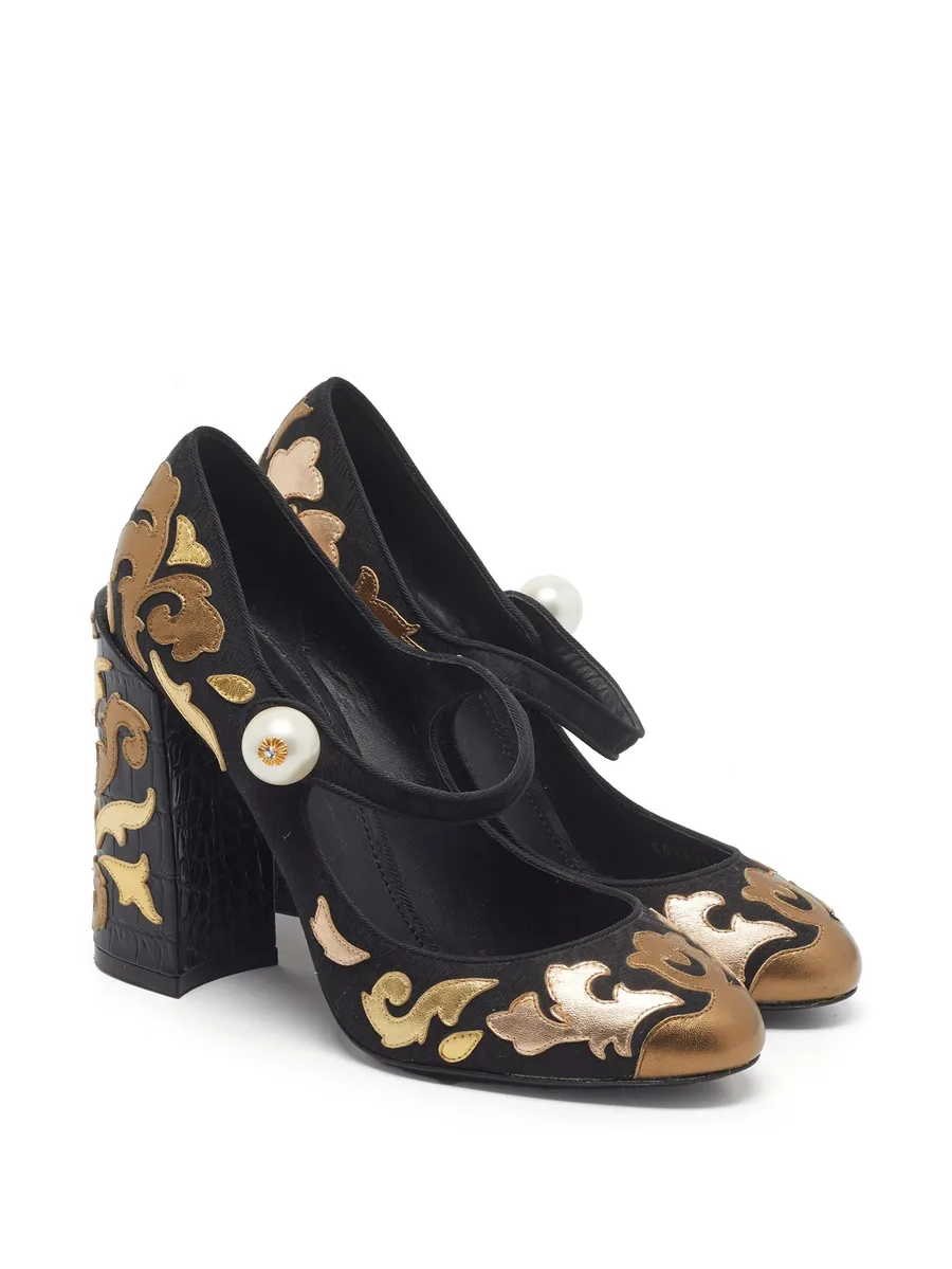 Vally brocade-pattern pumps 3