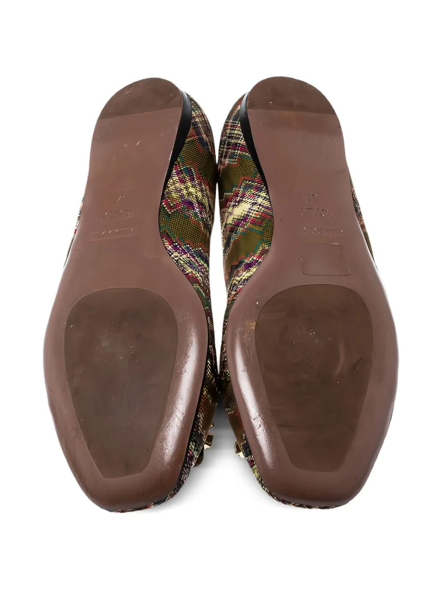 patterned crystal-embellished ballet flats 7