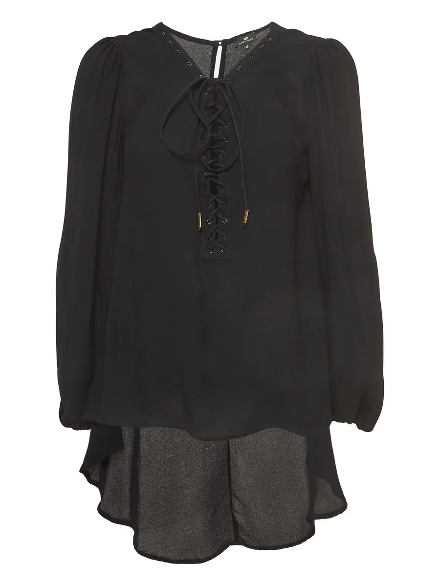 lace-up blouse 1