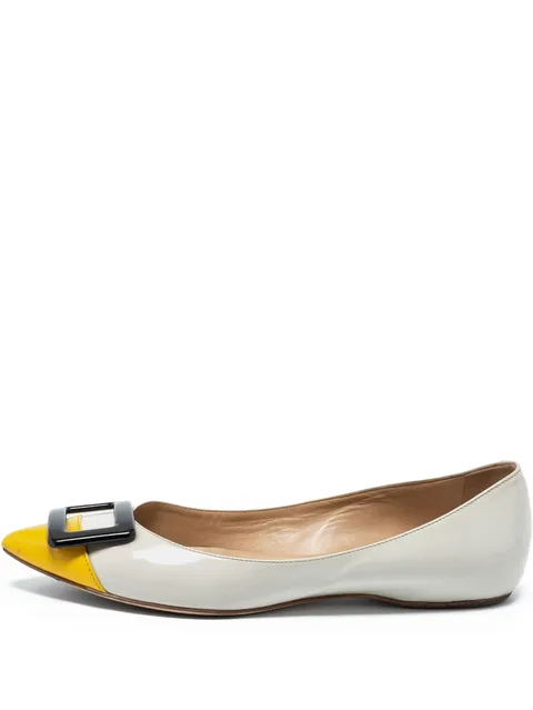 pre-owned Trompette buckle-embellished ballet flats
