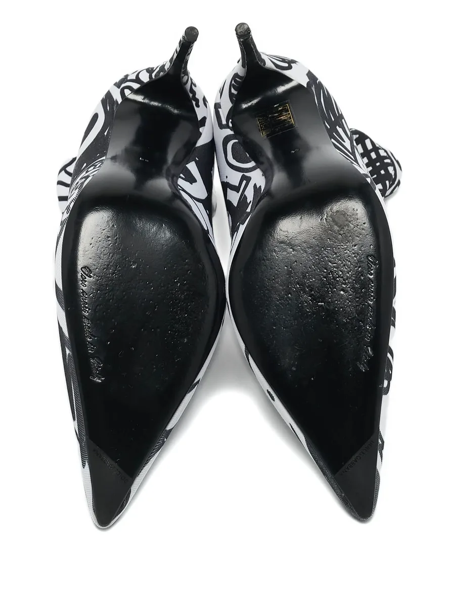 105mm graffiti-print pumps 7
