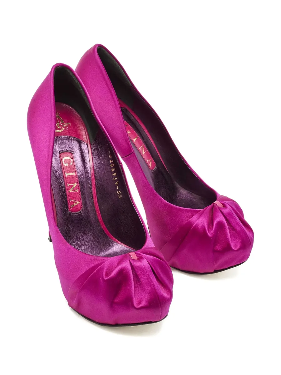 125mm satin-finish heeled pumps 3