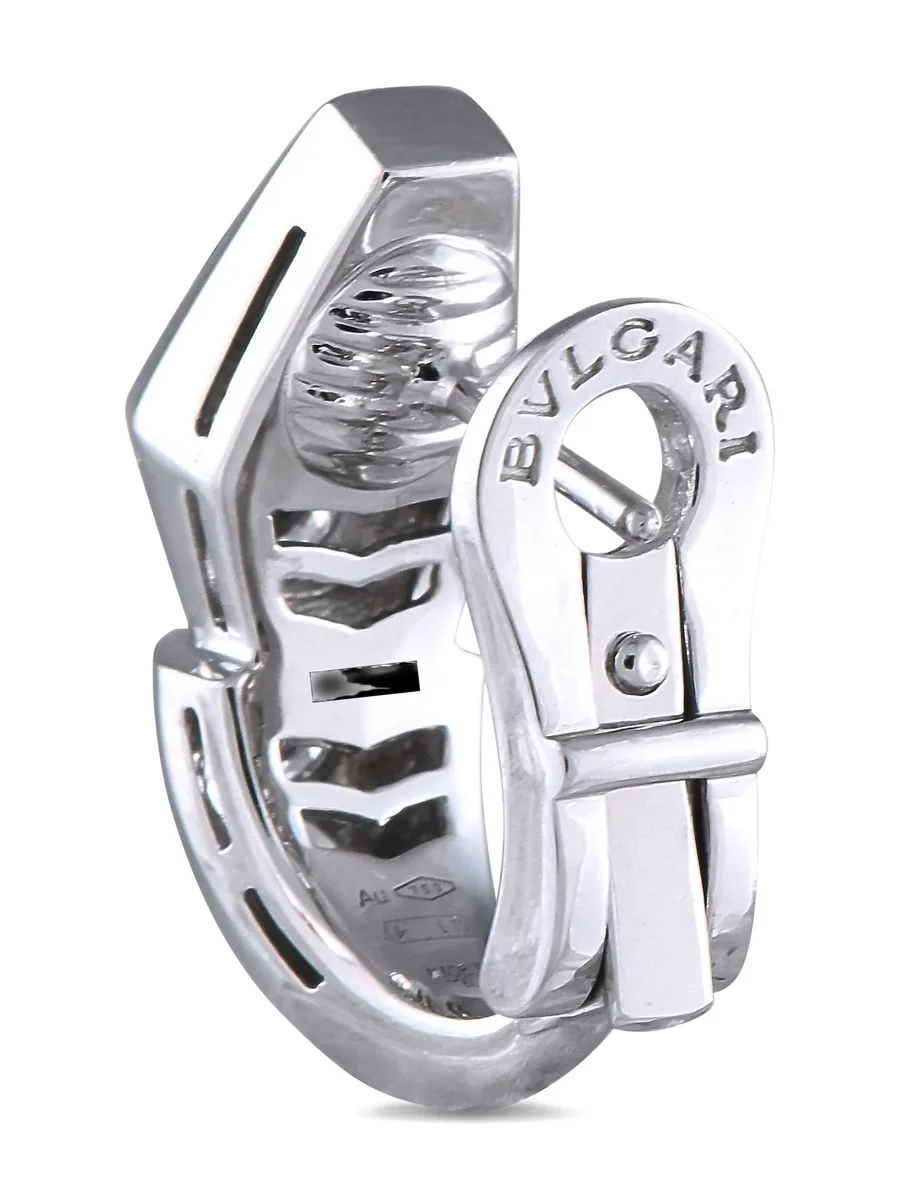 18K white gold Serpenti diamond earrings 3
