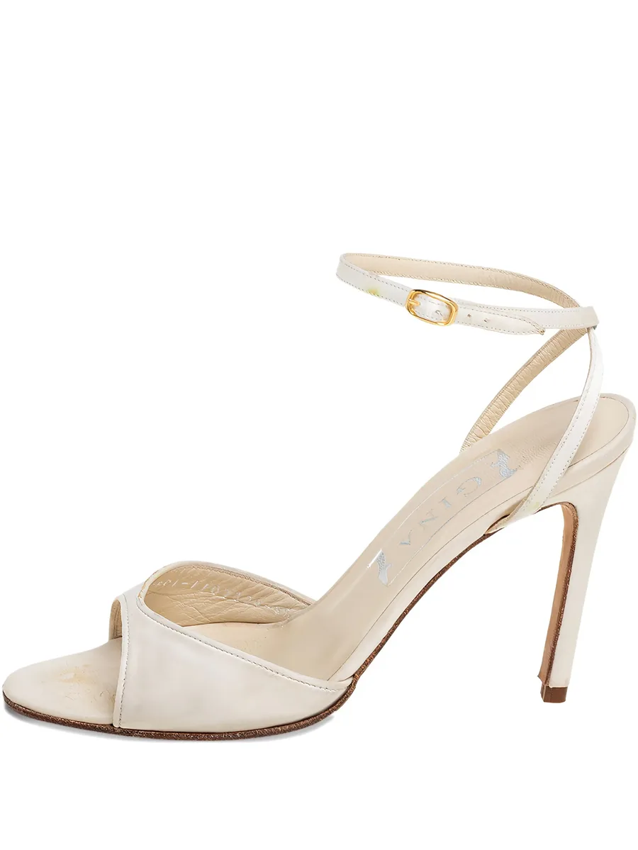 Pre-owned 95mm satin sandals 1
