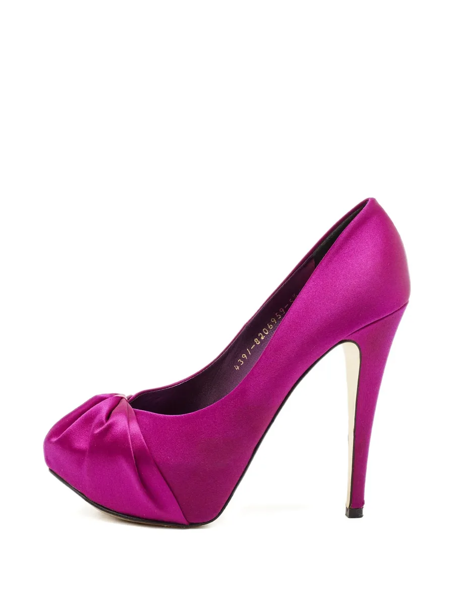 125mm satin-finish heeled pumps 9