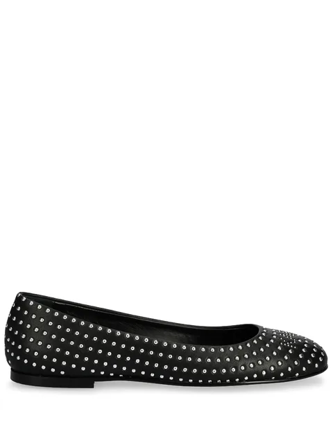 stud embellishment ballerina shoes