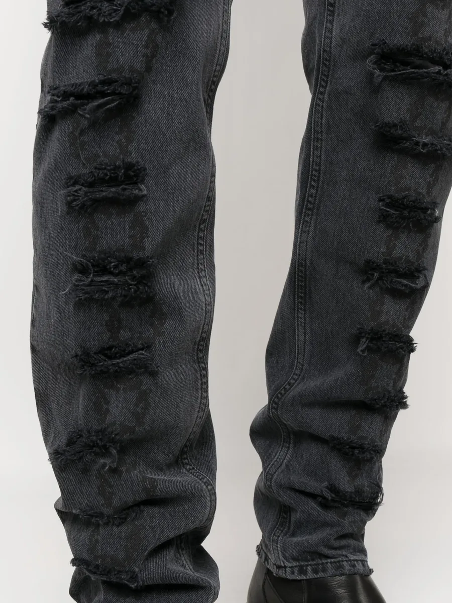 distressed-effect skinny jeans 9