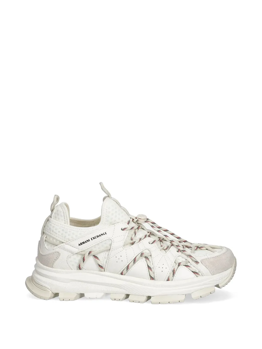 lace-up panelled sneakers 1