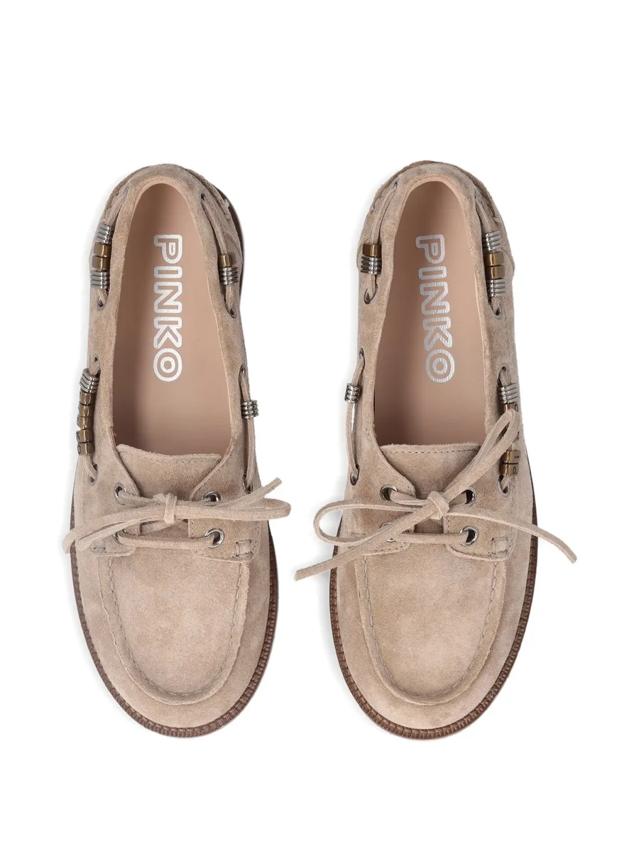 suede lace-up loafers 8