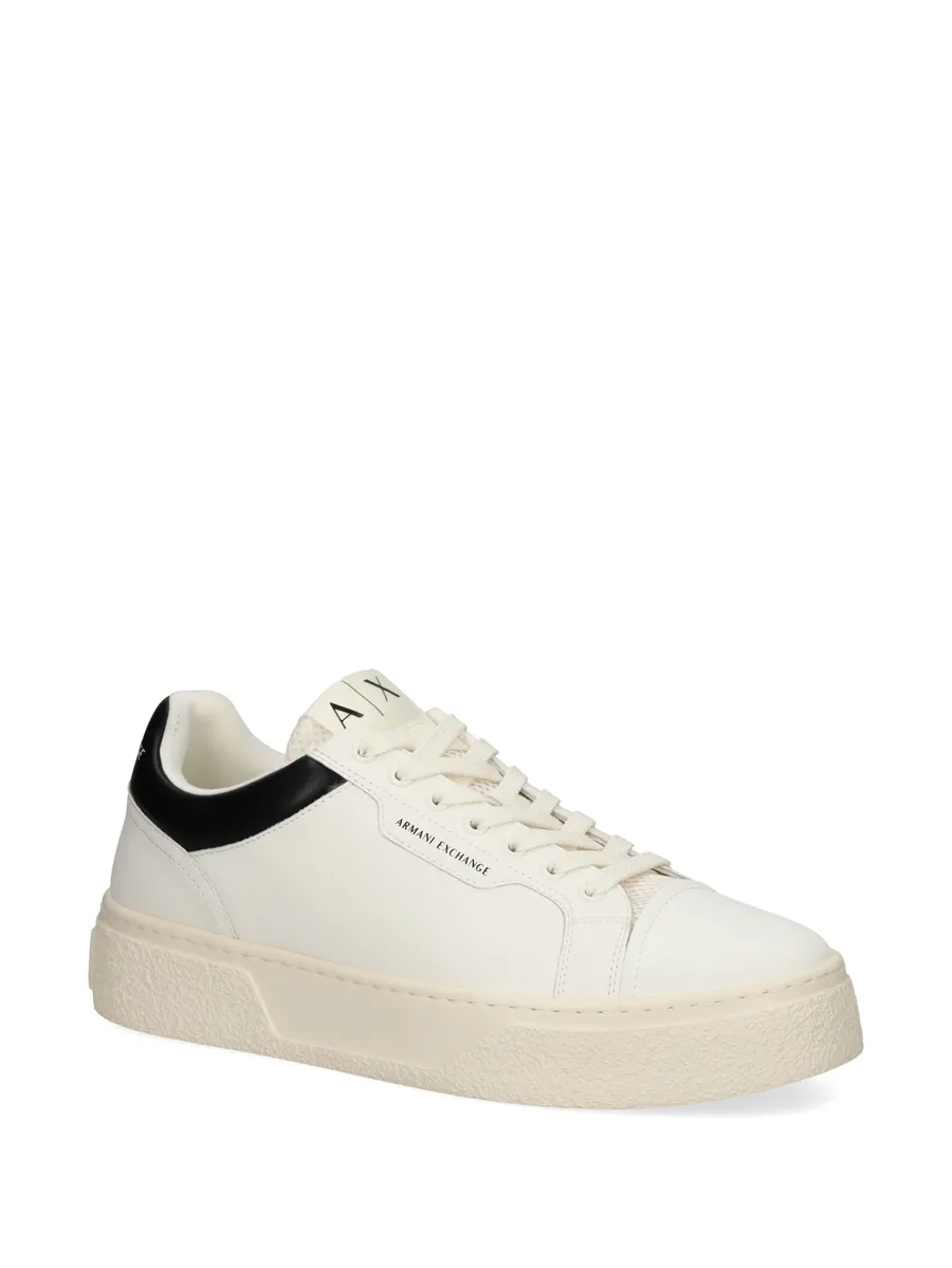 logo-print leather sneakers 3