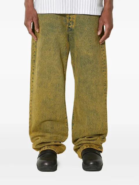 logo-embroidered denim jeans